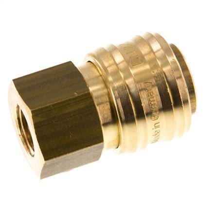 Brass DN 7.2 (Euro) Air Coupling Socket G 1/4 inch Female