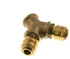 Brass DN 7.2 (Euro) Air Coupling Socket G 1/2 inch Female Wall-Mount 2-way