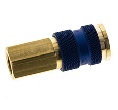 Brass DN 7.2 (Euro) Blue-Coded Air Coupling Socket G 1/4 inch Female