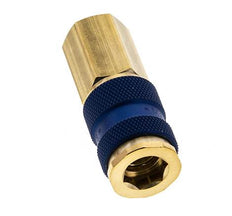 Brass DN 7.2 (Euro) Blue-Coded Air Coupling Socket G 1/4 inch Female