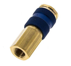 Brass DN 7.2 (Euro) Blue-Coded Air Coupling Socket G 1/4 inch Female