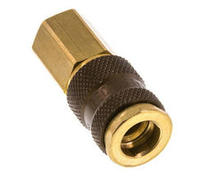 Brass DN 7.2 (Euro) Brown-Coded Air Coupling Socket G 1/4 inch Female