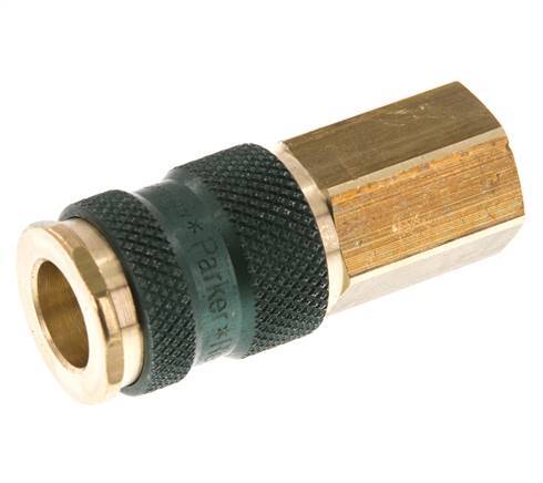 Brass DN 7.2 (Euro) Green-Coded Air Coupling Socket G 1/4 inch Female