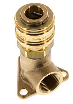 Brass DN 7.2 (Euro) Air Coupling Socket G 3/8 inch Female Wall-Mount