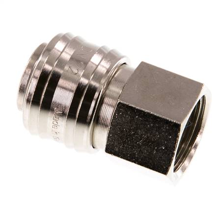 Nickel-plated Brass DN 7.2 (Euro) Air Coupling Socket G 1/2 inch Female
