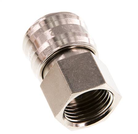 Nickel-plated Brass DN 7.2 (Euro) Air Coupling Socket G 1/2 inch Female