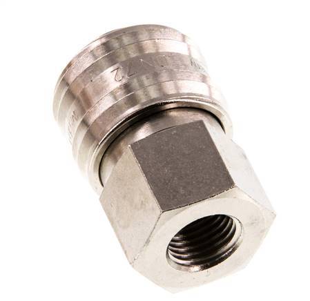 Nickel-plated Brass DN 7.2 (Euro) Air Coupling Socket G 1/4 inch Female