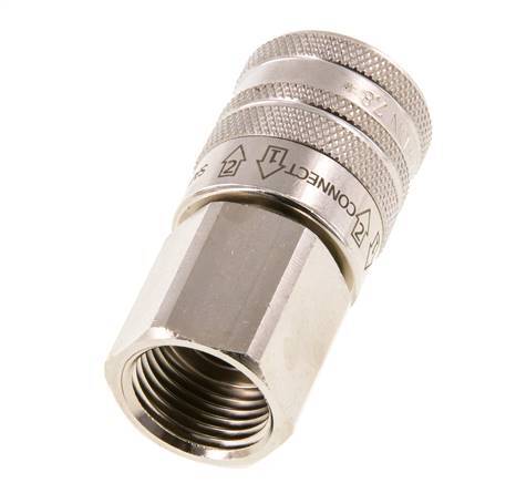 Nickel-plated Brass DN 7.8 Safety Air Coupling Socket G 1/2 inch Female