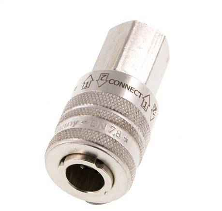 Nickel-plated Brass DN 7.8 Safety Air Coupling Socket G 1/4 inch Female