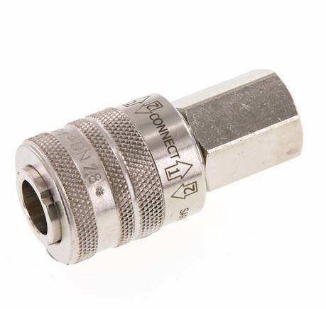 Nickel-plated Brass DN 7.8 Safety Air Coupling Socket G 1/4 inch Female