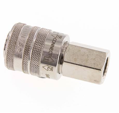 Nickel-plated Brass DN 7.8 Safety Air Coupling Socket G 1/4 inch Female