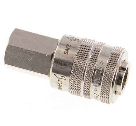 Nickel-plated Brass DN 7.8 Safety Air Coupling Socket G 3/8 inch Female