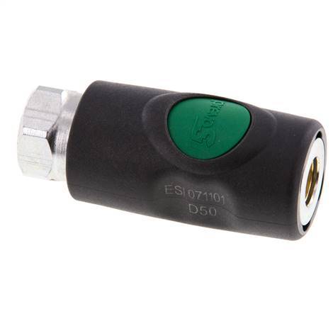 Composite material DN 7.4 Safety Air Coupling Socket with Push Button G 1/4 inch Female