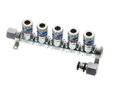 Steel DN 7.6 (7.2 Euro) Safety Air Coupling Socket G 1/2 inch Female 5-way