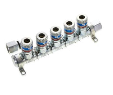 Steel DN 7.6 (7.2 Euro) Safety Air Coupling Socket G 1/2 inch Female 5-way