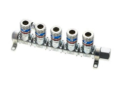 Steel DN 7.6 (7.2 Euro) Safety Air Coupling Socket G 1/2 inch Female 5-way