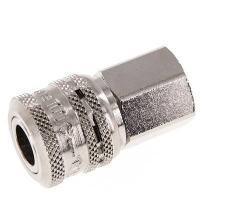 Steel DN 7.2 (Euro) Safety Air Coupling Socket G 1/4 inch Female