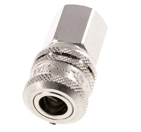 Steel DN 7.2 (Euro) Safety Air Coupling Socket G 3/8 inch Female