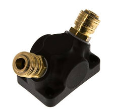 Brass/plastic DN 7.2 (Euro) Air Coupling Socket G 1/2 inch Female Wall-Mount 2-way
