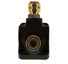 Brass/plastic DN 7.2 (Euro) Air Coupling Socket G 1/2 inch Female Wall-Mount 2-way