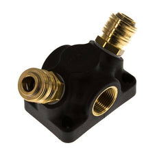 Brass/plastic DN 7.2 (Euro) Air Coupling Socket G 3/4 inch Female Wall-Mount 2-way