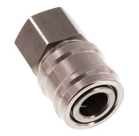 Stainless steel DN 7.2 (Euro) Air Coupling Socket G 1/2 inch Female Double Shut-Off