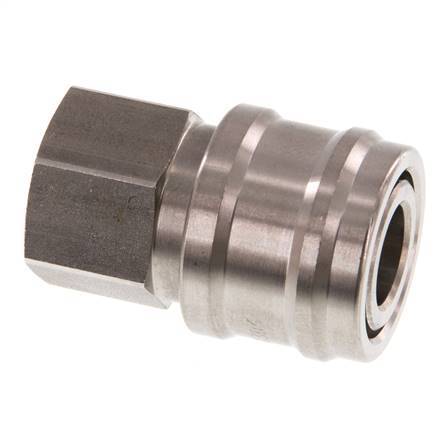 Stainless steel DN 7.2 (Euro) Air Coupling Socket G 3/8 inch Female Double Shut-Off