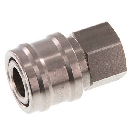 Stainless steel DN 7.2 (Euro) Air Coupling Socket G 3/8 inch Female Double Shut-Off