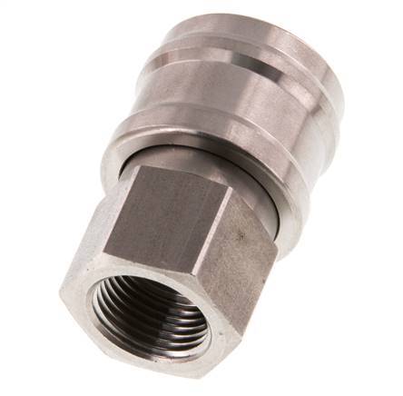 Stainless steel DN 7.2 (Euro) Air Coupling Socket G 3/8 inch Female Double Shut-Off
