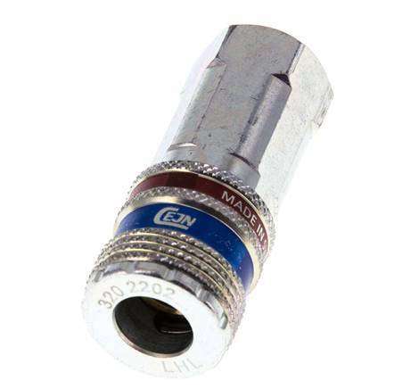 Steel/brass DN 7.6 (7.2 Euro) Safety Air Coupling Socket G 1/4 inch Female