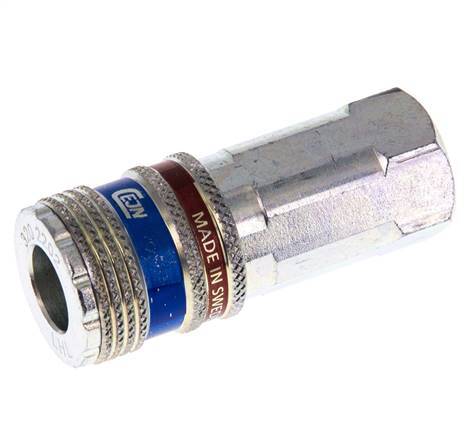 Steel/brass DN 7.6 (7.2 Euro) Safety Air Coupling Socket G 1/4 inch Female