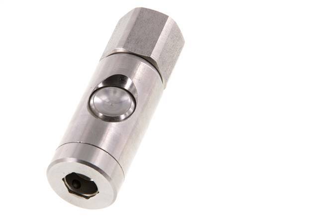 Stainless steel 306L DN 7.4 Safety Air Coupling Socket with Push Button G 1/2 inch Female
