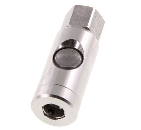 Stainless steel 306L DN 7.4 Safety Air Coupling Socket with Push Button G 1/4 inch Female