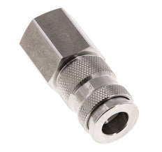 Stainless Steel 316L DN 7.8 Air Coupling Socket G 1/2 inch Female Double Shut-Off