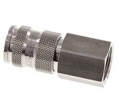 Stainless Steel 316L DN 7.8 Air Coupling Socket G 1/2 inch Female Double Shut-Off