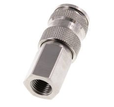 Stainless Steel 316L DN 7.8 Air Coupling Socket G 1/4 inch Female Double Shut-Off