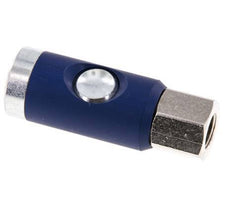 Hardened steel DN 7.4 Safety Air Coupling Socket with Push Button G 1/4 inch Female