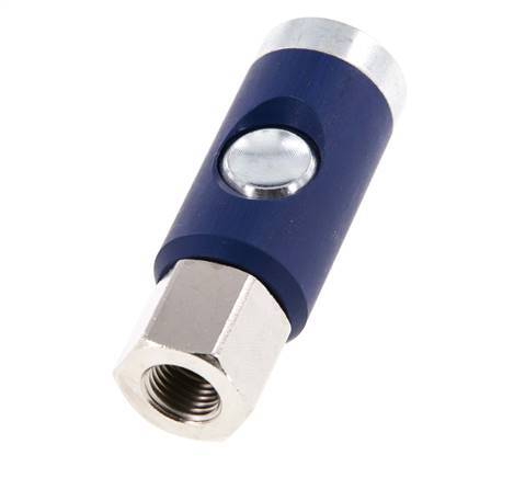 Hardened steel DN 7.4 Safety Air Coupling Socket with Push Button G 1/4 inch Female