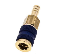 Brass DN 7.2 (Euro) Blue-Coded Air Coupling Socket 9 mm Hose Pillar