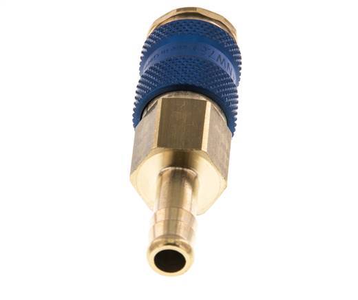 Brass DN 7.2 (Euro) Blue-Coded Air Coupling Socket 9 mm Hose Pillar