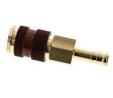 Brass DN 7.2 (Euro) Brown-Coded Air Coupling Socket 9 mm Hose Pillar