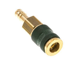 Brass DN 7.2 (Euro) Green-Coded Air Coupling Socket 9 mm Hose Pillar