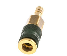Brass DN 7.2 (Euro) Green-Coded Air Coupling Socket 9 mm Hose Pillar