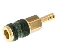 Brass DN 7.2 (Euro) Green-Coded Air Coupling Socket 9 mm Hose Pillar