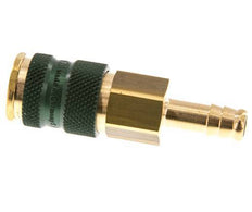 Brass DN 7.2 (Euro) Green-Coded Air Coupling Socket 9 mm Hose Pillar