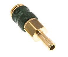 Brass DN 7.2 (Euro) Green-Coded Air Coupling Socket 9 mm Hose Pillar