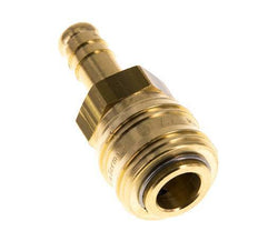 Brass DN 7.2 (Euro) Air Coupling Socket 10 mm Hose Pillar Double Shut-Off