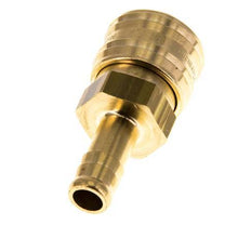 Brass DN 7.2 (Euro) Air Coupling Socket 10 mm Hose Pillar Double Shut-Off