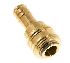 Brass DN 7.2 (Euro) Air Coupling Socket 13 mm Hose Pillar Double Shut-Off