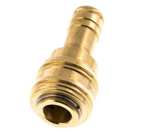 Brass DN 7.2 (Euro) Air Coupling Socket 13 mm Hose Pillar Double Shut-Off